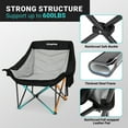 thumbnail image 6 of KingCamp Oversized Camping Chair, Fully Padded Camping Chair, XL Portable Chair for Adults, with Side Cup Holder & Side Pocket, Heavy-Duty Lawn Chair, Support 450+lbs, Black Light Grey, 6 of 11
