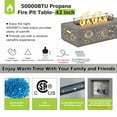 thumbnail image 2 of Evita 42" Propane Fire Pit Table for Outdoor 50,000 BTU Gas Fire Pits with Lid ,Glass stone,Tank Cover, 2 of 9