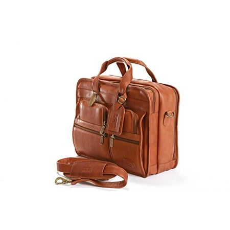 Claire Chase Executive Computer Leather Briefcase, Messenger Bag in