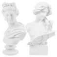 thumbnail image 4 of ELAYARD Set of 2 White Resin Figurine Statues for Home Decor, Unique Tabletop Ornaments and Decorative Accents, 4 of 8