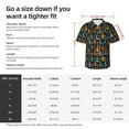 thumbnail image 4 of Fotbe Colorful Guitar Hawaiian Shirt for Men Unisex Summer Beach Casual Short Sleeve Cotton Linen Button Down Shirts-XX-Large, 4 of 5