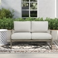 thumbnail image 2 of Ulax Furniture Outdoor/Indoor Aluminum Patio Loveseat 2 Person Bench Outdoor Sofa Chair with Olefin Cushions, 2 of 7