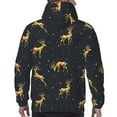 thumbnail image 7 of Uemuo Christmas Deers Pattern Men's Hoodie - Casual Pullover Hoodie with Kangaroo Pocket, Stylish Hooded Sweatshirt for Everyday Wear-Small, 7 of 7