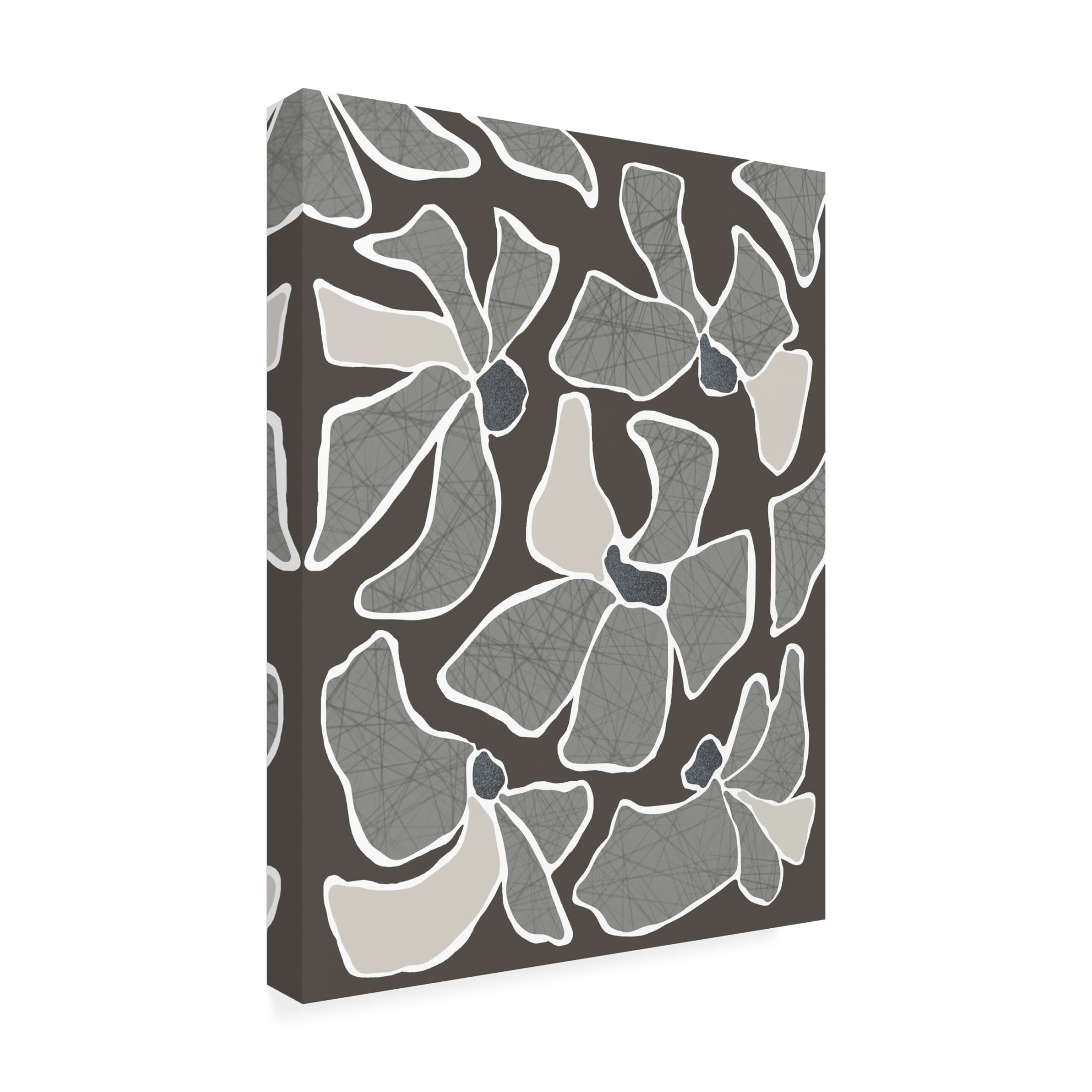 Trademark Fine Art Regina Moore Grey Flower Blooms II Canvas Wall Art