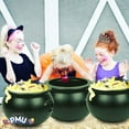 thumbnail image 5 of PMU Halloween Cauldron - Cauldron Plastic Pot & Bucket - Halloween Party Favors & Supplies - Perfect Kitchen & Home Décor - Candy Holder for Kids, 16 inch Witches Green, Pkg/2, 5 of 7