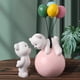 thumbnail image 5 of Estatuilla de oso Fernando Figura de oso polar de resina con globo decoración de escritorio, 5 of 8