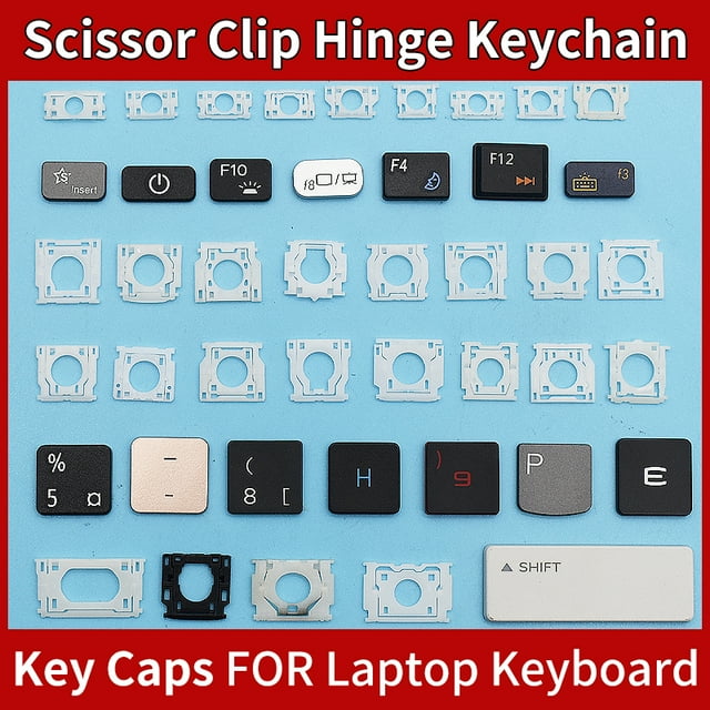 Replace and Repair the Rubber Cap Individually, Repair the Missing Key, and Repair the Laptop Keyboard key cap Plastic Bracket 2 Keycap and Hinge