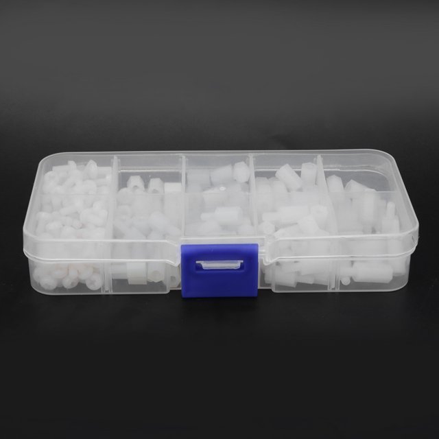 Kit Assorti Écrou à Vis Hexagonal en Nylon, Kit de Vis en Nylon, Industriel pour Mécaniciens Blanc