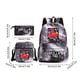 thumbnail image 2 of Conjunto de tres piezas de mochilas escolares para estudiantes masculinos y femeninos, estuche para lápices del Campus, bolsas de lona, mochila de gran capacidad, 2 of 3