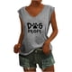 thumbnail image 1 of Camisas con estampado informal con estilo para mujer, camisetas holgadas de manga corta de talla grande, blusa con cuello en V OAVQHLG3B Store lin121212, 1 of 5