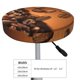 thumbnail image 4 of Balery Coffee Beans Fundas de asiento para taburete de bar redondo de tela de terciopelo ajustables que protegen de arañazos y manchas para sillas de 14 a 17 pulgadas.-13 inch, 4 of 7