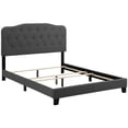 thumbnail image 2 of Amelia King Upholstered Fabric Bed Gray, 2 of 6