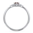 thumbnail image 4 of Birthstone Oval Ring with Shoulder Accents - Garnet (January), 4 of 5