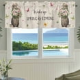 thumbnail image 4 of Valance for Windows,Vintage Farm Groundhog Flowers Valances Curtain Rod Pocket Valance for Kitchen Bedroom Living Room Bathroom,Wake up Spring Is Coming Short Curtains Window Treatment 42x12in, 4 of 9