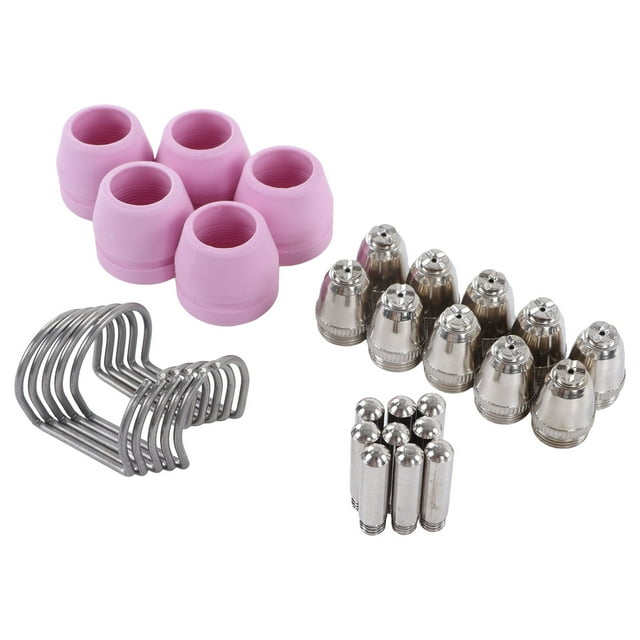 Kit de 30 consumibles de antorcha de plasma ABS, boquillas de electrodos de fácil reemplazo y copas para pequeños proyectos comerciales.