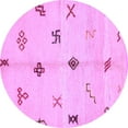 thumbnail image 1 of Ahgly Company Indoor Round Solid Purple Modern Area Rugs, 7' Round, 1 of 4