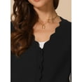 thumbnail image 5 of DARING DIVA Women's Long Sleeve Open Front Knit Cardigan Sweater M Black, 5 of 6