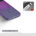 thumbnail image 6 of Magnetic for iPhone 13 Case,Soft Silicone Gradient Color iPhone 13 Phone Case with Full Camera Protection,Slim Anti-Scratch iPhone 13 Case Cover Compatible with MagSafe,Purple Gray, 6 of 7