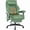 Green, variant on Heated Massage Office Chair with 6 Points Vibration, Reclining Ergonomic Desk Chair with Footrest for Extra Comfort, PU Leather High Back Executive Computer Chair, Thick Padded Massage Chair