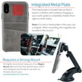 thumbnail image 3 of Dockem iPhone XR Exec M2 Wallet Case; Built-in Metal Plate, 2 Card Holder Slots, Grey, 3 of 9