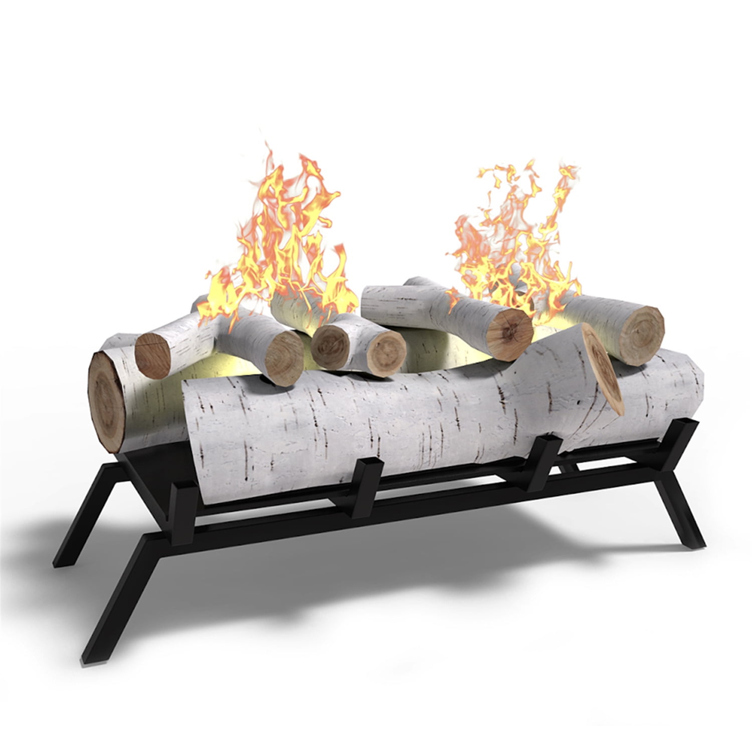 Regal Flame 18" Ethanol Fireplace Grate Log Set with Burner Insert for Easy Conversion from Gas Logs, Gel, Wood Log, Electric Lo