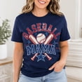 thumbnail image 5 of Baseball Mama Retro Graphic T-Shirt | Vintage Distressed Baseball Mom Tee | Unisex Classic Fit, 5 of 9