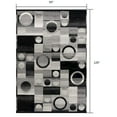 thumbnail image 3 of 8â€™ x 11â€™ Gray Blocks and Rings Area Rug, 3 of 5