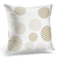 thumbnail image 1 of BOSDECO Black Christmas Gold Geometric Pattern with Japanese Style Circle Shape for Page Design White Monochrome Pillowcase Pillow Cover Cushion Case 16x16 inch, 1 of 1