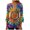 Multicolor Plus Size Blouse for Women_m, variant on CYMMPU Spring Tops Button V Neck Flare Sleeve Tie Dye T-Shirts 3/4 Sleeve Blouses for Women Dressy Casual Loose Fit Summer Trendy Shirts Empire Waist A Line T-Shirts Multicolor S