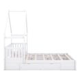 thumbnail image 4 of Noble House Nira Queen Size House-Shaped Platform Bed, Solid Pine Wood Bed with Storage Drawers, Space Saving, White, 4 of 11