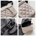 thumbnail image 4 of Bolso bandolera para mujer Bolso grande de cuero PU Bolsos tipo satchel acolchados (Beige) Ndcxsfigh Para Estrenar, 4 of 8