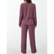 thumbnail image 5 of Conjuntos de Dos Piezas para Mujer, Suéter de Cuello Henley de Otoño, Chándal A Juego, Pijamas Cómodos con Bolsillos Vino Tinto XS, 5 of 7