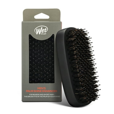 Wet Brush Men's Palm Shine Enhancer, Short Hair and Beards - Black, 1CT