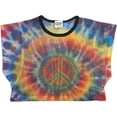 thumbnail image 3 of Purple Orchid - Little Girls Short Sleeve Cropped Top 31250-5 (tie dye peace), 3 of 3