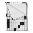 thumbnail image 2 of Word Search Puzzle Soft Flannel Fleece Blanket, Classical Crossword Black and White Boxes and Numbers Illustration, Cozy Plush for Indoor and Outdoor Use, 70" x 90", Black and White, by Ambesonne, 2 of 5