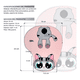 thumbnail image 3 of "Tapete Para Raton De Gel Ergonomico Caricaturas Gatos Kawaii Color Gatita Gris ", 3 of 5