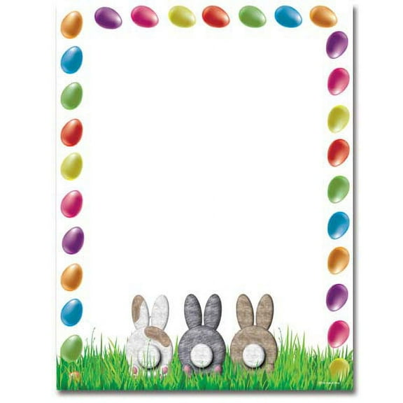 Bunny Butts Easter Letterhead Laser & Inkjet Printer Paper, 25 Sheets per Pack