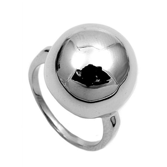 Sterling Silver Half Ball Ring 17mm ( Size 8 to 10)