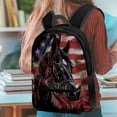 thumbnail image 5 of Psesaysky American Flag Horse School Bags Backpack for Teen Boys Girls Large Shoulder Bookbag with Adjustable Straps Back to School Gifts, 5 of 7