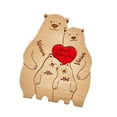 thumbnail image 2 of Rompecabezas de madera con forma de oso, juguete educativo, rompecabezas de madera, regalo, familia de osos 4 osos, 2 of 9