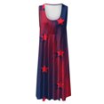 thumbnail image 4 of SMihono Robe Maxi Bohème d'Été pour Femmes Grande Taille Mode Féminine Col Rond Sans Manches Robe Imprimée de Plage, 4 of 6