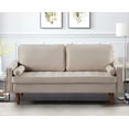 thumbnail image 6 of Uspridefurniture Hazen 2Pcs Velvet Living Room Set, Sofa Loveseat,Beige, 6 of 7