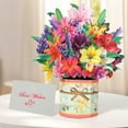 thumbnail image 2 of Lilies Flower Pop Up Card, 3D Bouquet Greeting Card for Women, Mother’s Day, Birthday, Anniversary, Congratulations, Teacher Gift, with Envelope, Multicolor, 2 of 13