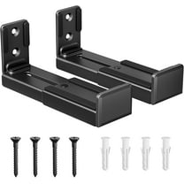 Soundbar Wall Mount,33lbs Capacity,Adjustable Depth Height from 3.5" to 6.1",Soundbar Mounts Under TV for Wall, Black