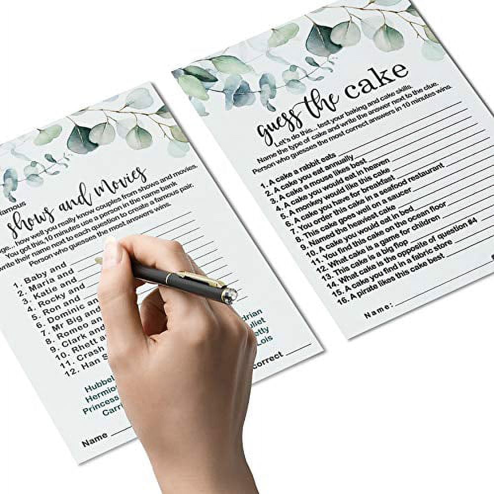 Wedding Shower Game Cards – 'Who Knows The Bride Best' Floral Game For 25 Guests | Engagement Party, Bridal Shower Activities (5x7 Inches)