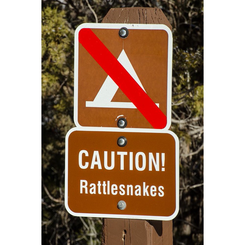 Warning Sign Caution Rattlesnakes Rattlesnake20 Inch By 30 Inch