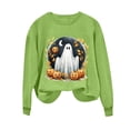 thumbnail image 6 of Frostluinai Women's Ghost Sweater Crweneck Sweatshirts Fall Holiday Pullover Top Halloween Long Sleeve Graphic Sweat Shirts, 6 of 6