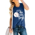 thumbnail image 3 of Baseball Mom Tank Tops Baseball Love Graphic Tee Shirts Women Summer Sleeveless, 3 of 6