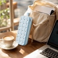 thumbnail image 4 of Soft Silicone Quilted Grids Zipper Pencil Case, Durable and Flexible Storage Pouch for Pens and Stationery, Lightweight and Easy to Clean for Office, Travel, and Daily Organization, 4 of 5