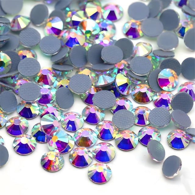 Hotfix Rhinestones Flatback Glass Rhinestone 1440PCS SS20 4.6-4.8MM Gemas redondas para uñas Arte Glitter Cristales Piedra DIY Bolsas Ropa Zapatos (Crystal AB)